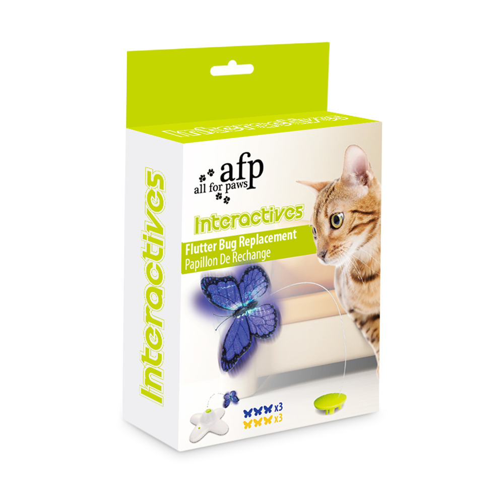 AFP Interactives - Recharge Flutter Bug (pack de 6) - Jouet interactif pour chats