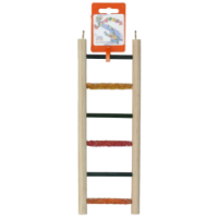 Échelle pour perruches en bois Birrdeeez à 6 marches - Escalade ludique pour vos oiseaux