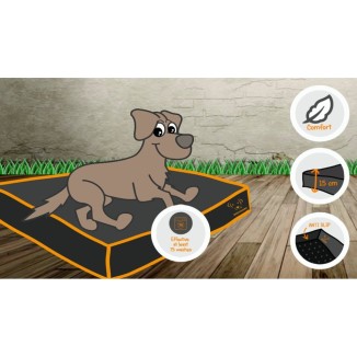 Canapé-lit Bodyguard Gris S pour Chien - Confort et Style!