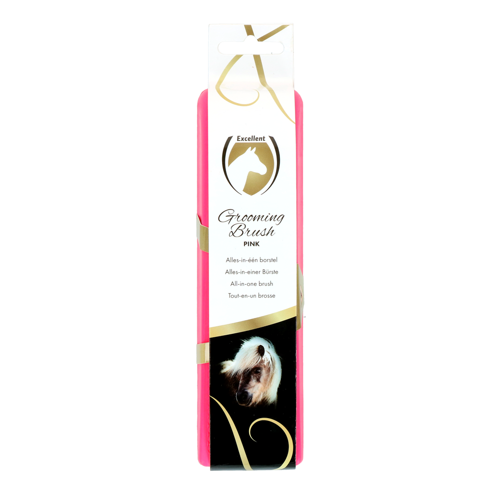 Brosse de toilettage pour chevaux de qualité supérieure M Rose - Idéale pour des soins parfaits!
