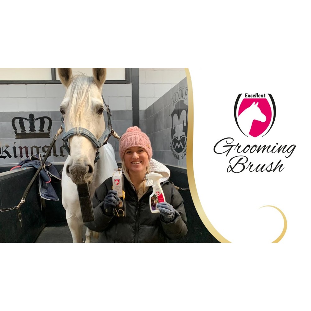 Brosse de toilettage pour chevaux de qualité supérieure M Rose - Idéale pour des soins parfaits!
