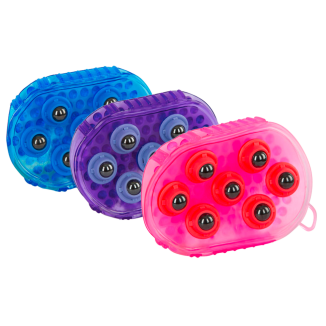 Brosse de massage magnétique bleue pour cheval - Relaxation équine
