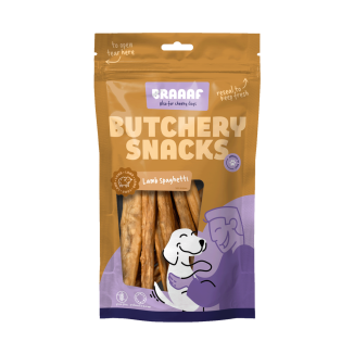 Braaaf Friandises pour Chien Agneau Spaghetti 85g - Délicieux plaisir canin