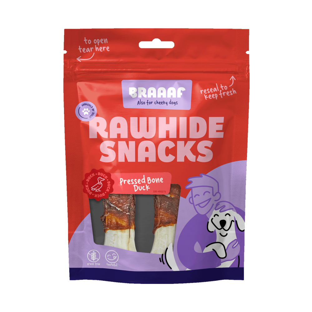 Os pressé en peau de canard Braaaf - 12,5 cm pour chien