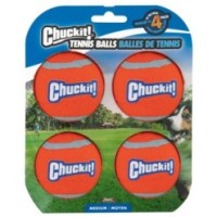 Lot de 4 balles de tennis Chuckit! pour chiens - Taille M - 6.5x14.9x18.6 cm