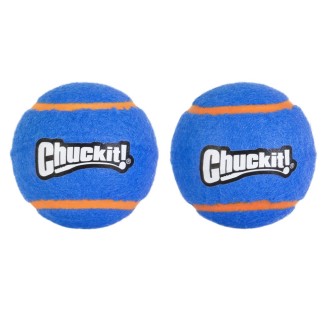 Chuckit! Balles de tennis Squeaker M (lot de 2) - Jouets sonores pour chien