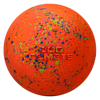 Les Dog Comets Stardust Orange S - Jouet étincelant pour chien, 13x9x4 cm
