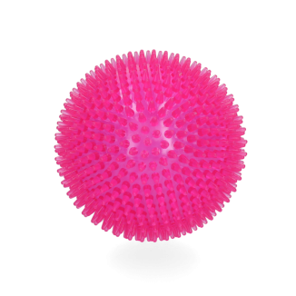 Balle épineuse rose pour chien Comets Exoplanet en taille L - Jouet interactif divertissant