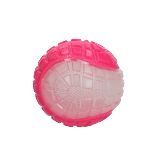 Balle de lune phosphorescente pour chien Comets M Rose - Jouet lumineux pour des jeux nocturnes fun