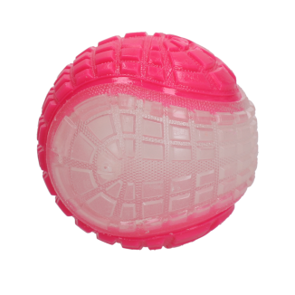 Balle de lune phosphorescente pour chien - Taille L rose, amusante et lumineuse