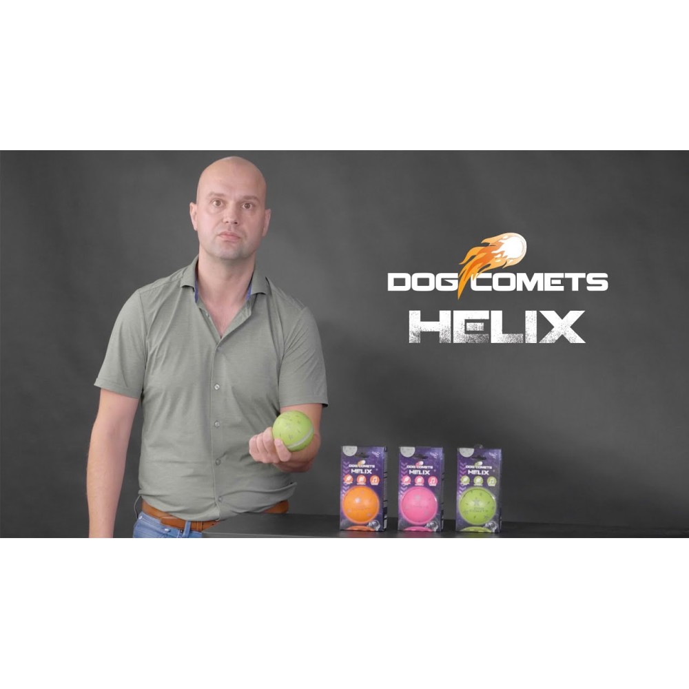 Les Dog Comets Helix Orange - Jouet pour chien ludique et coloré