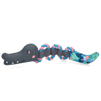 CoolPets Tire de moi! Corde Crocky Flamant - Jouet pour chien fun et coloré