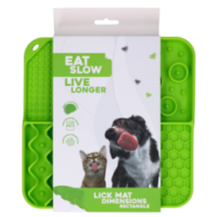 Tapis de Léchage Eat Slow Live Longer Rect. Vert 3.4x21.1x25.7 - CHIEN
