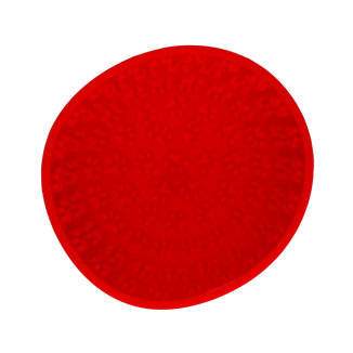 Tapis à léchouiller anti-glouton pour chien - Rouge, dimensions 9x16.2x20.2 cm