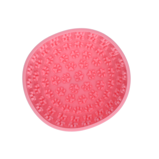 Tapis à léchouiller et gamelle Wobble rose pour chien - Slow feed interactif