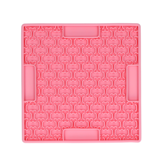 Tapis à Laper Os Rose pour Chien | Mangez Lentement, Vivez Plus Longtemps