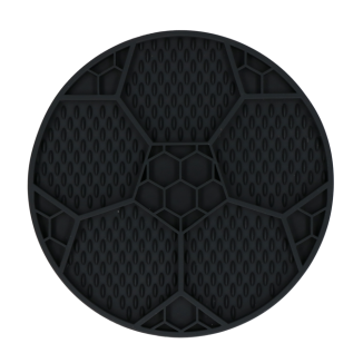 Tapis à Laper Eat Slow Live Longer - Ballon de Foot Gris, idéal pour chiens