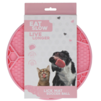 Tapis à Laper Anti-glouton pour Chien | Eat Slow Live Longer Ballon de Foot Rose