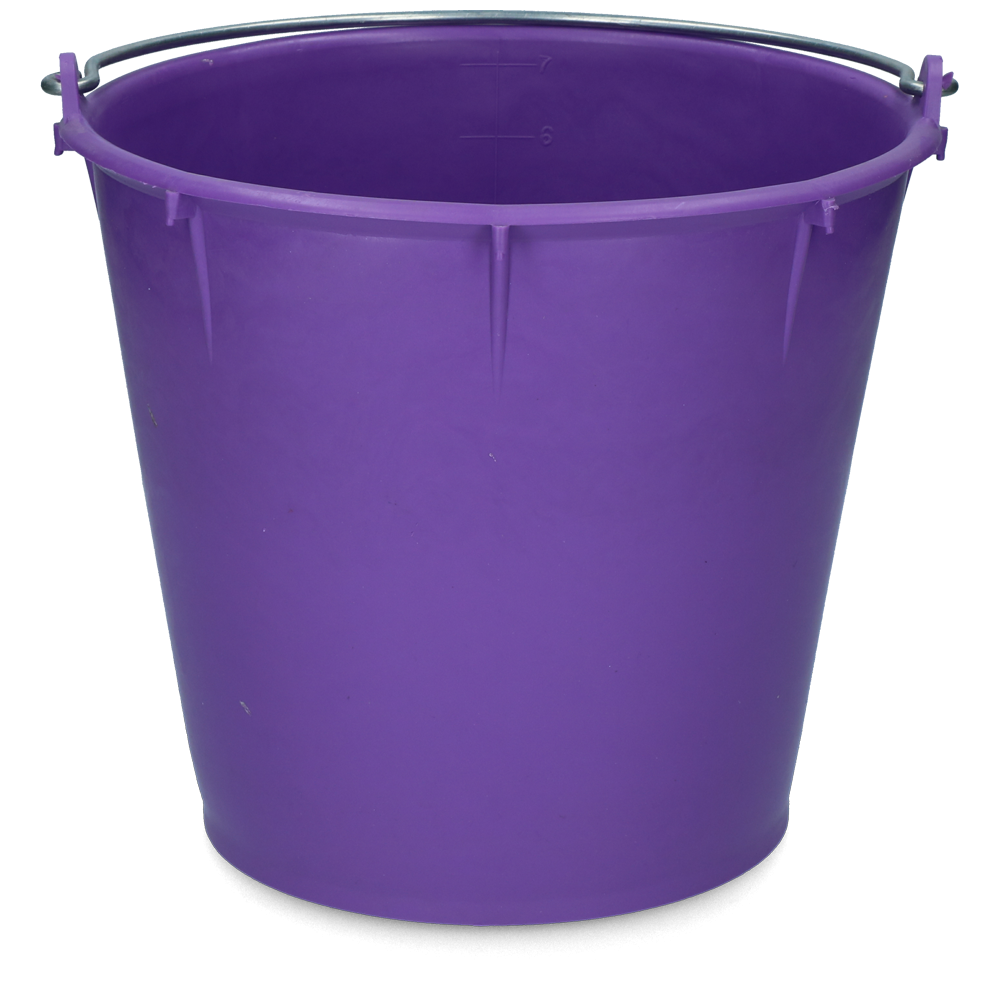 Seau 7 l avec poignée Violette - Pratique et élégant pour cheval