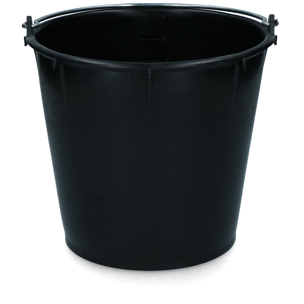 Seau 7 l avec anse Noir - Pratique et polyvalent pour les passionnés de chevaux