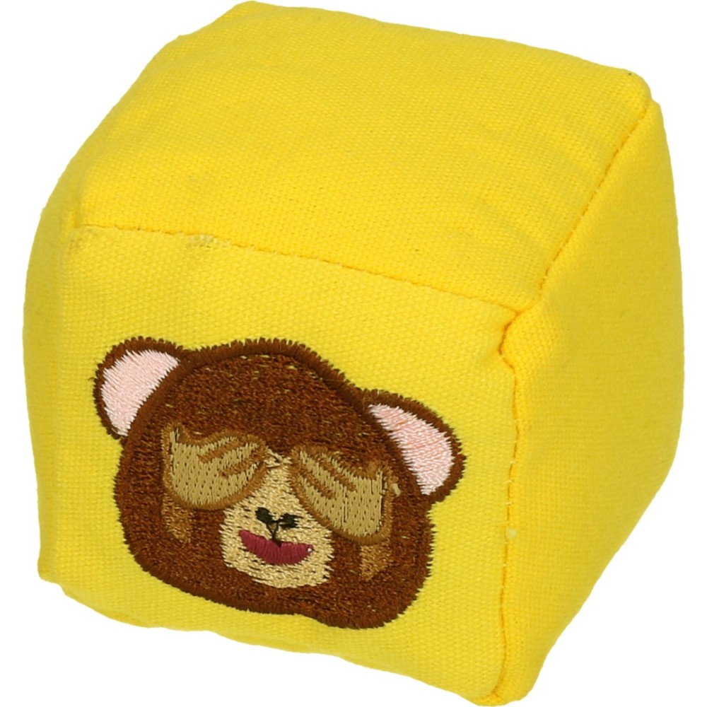 Catmoji Cube Singe - Jouet amusant pour chat - 8.5x7.5x6 cm