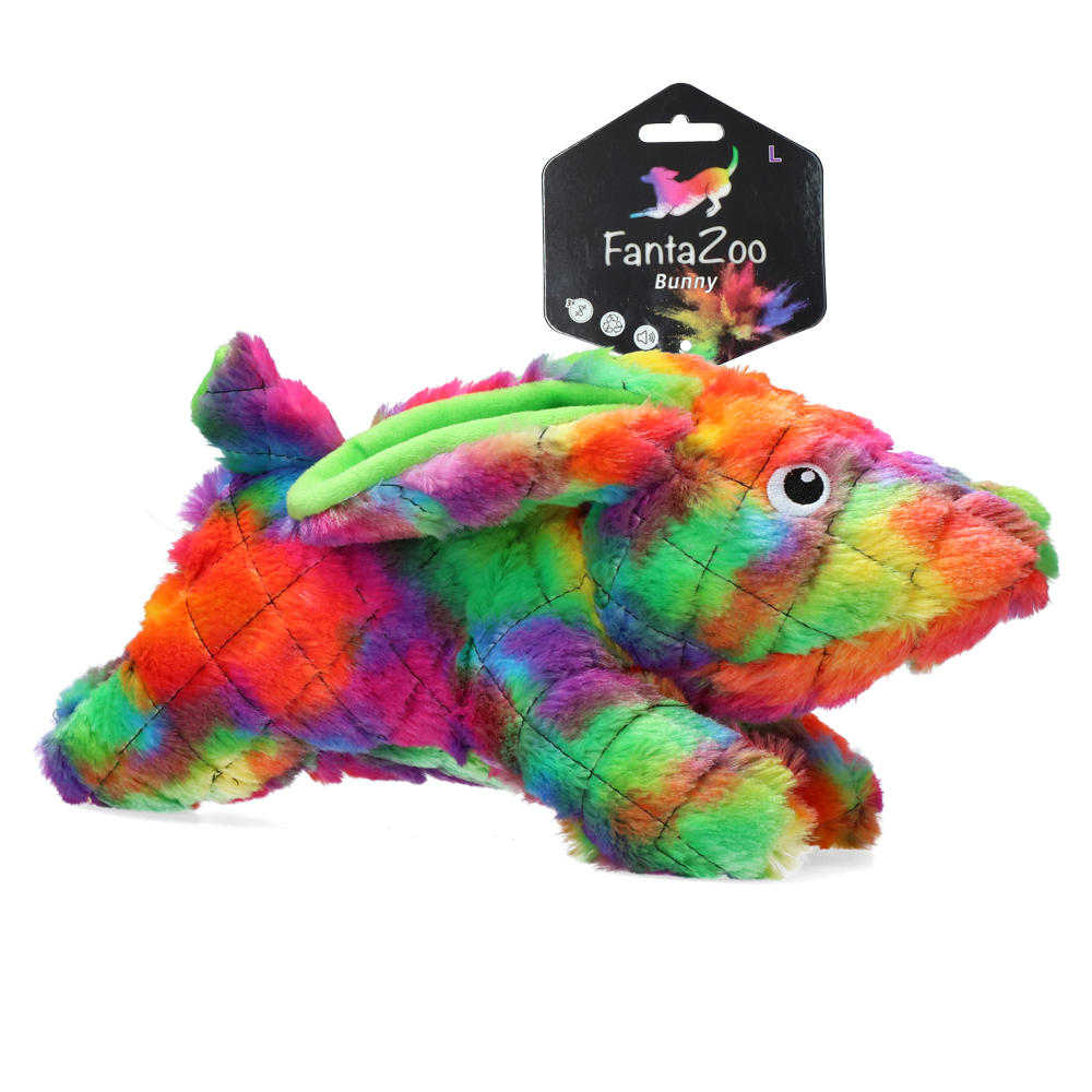 FantaZoo Lapin - L | Peluche pour chien de taille moyenne