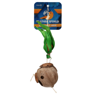 Cachette Noix de Coco Feather World - Rustique et Naturelle