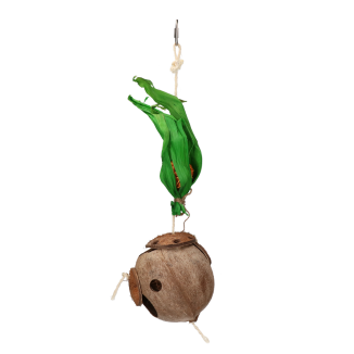 Cachette Noix de Coco Feather World - Rustique et Naturelle