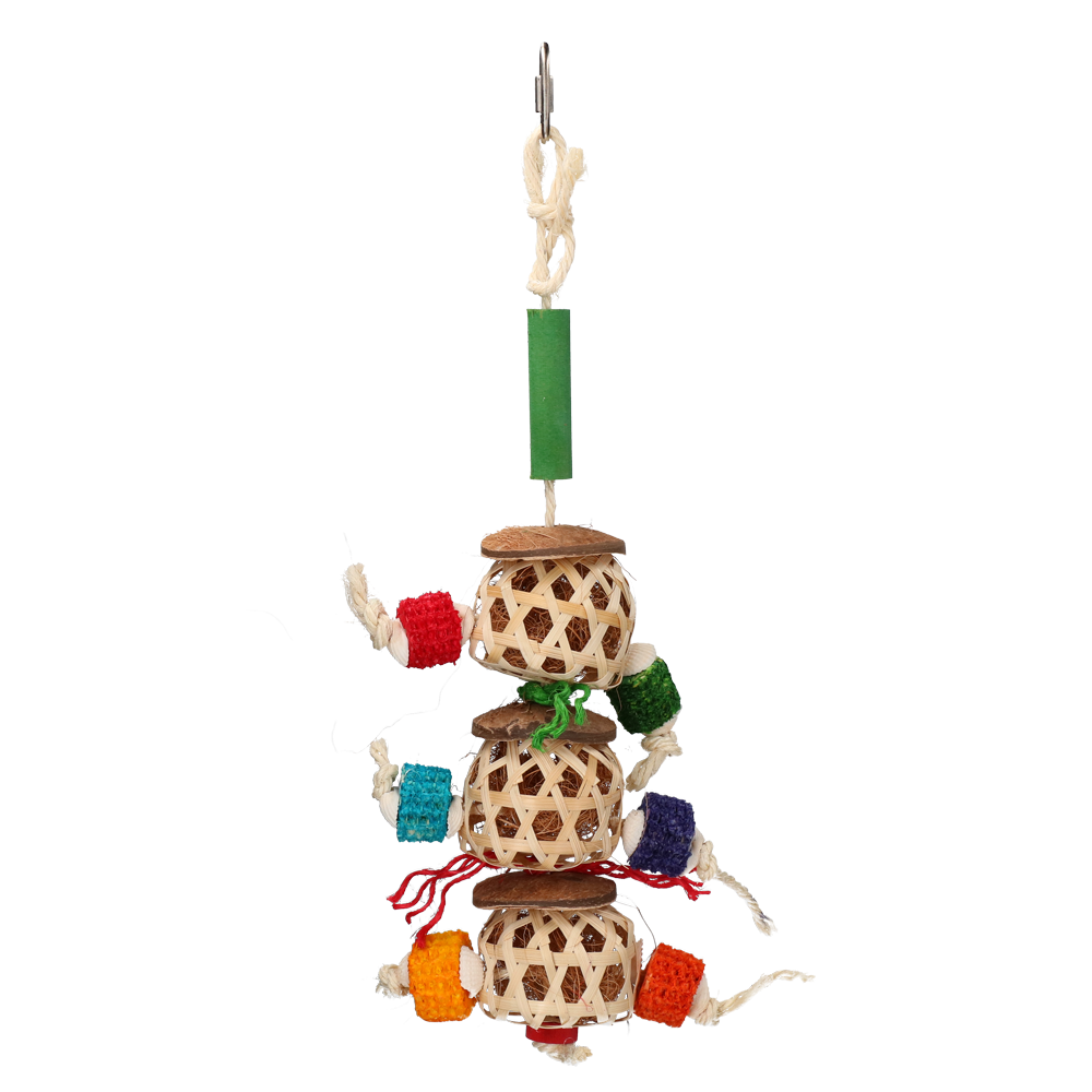 Monde de Plumes Triple Identique | Exquis Oiseau Décor | 23x15x7 cm