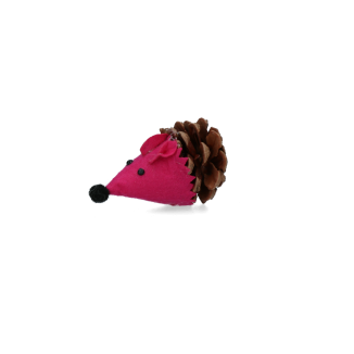 Souris Forest Friends Rose - Jouet pour Chat de 12x8x5 cm