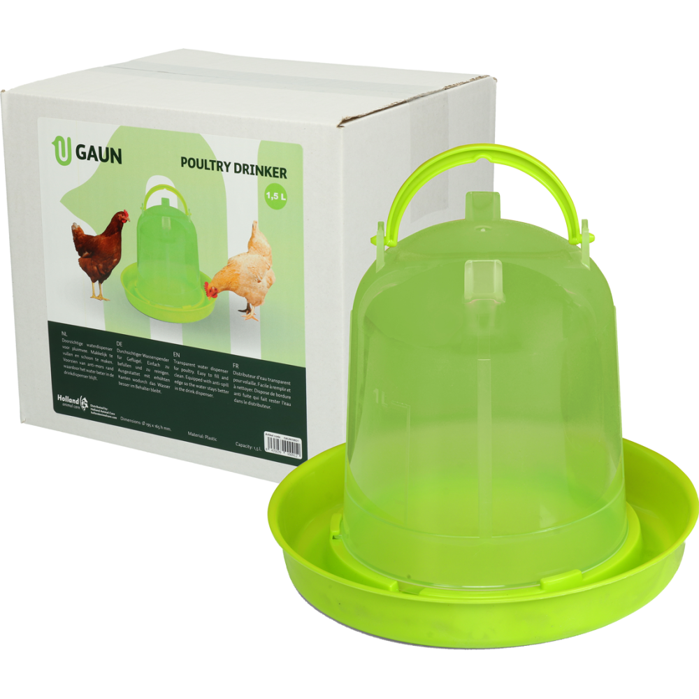Abreuvoir Volaille Gaun Vert Citron 1,5 l - Éclatant et pratique