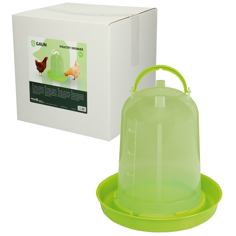 Abreuvoir Volaille Vert Citron 5L - Pratique et Coloré pour Vos Oiseaux
