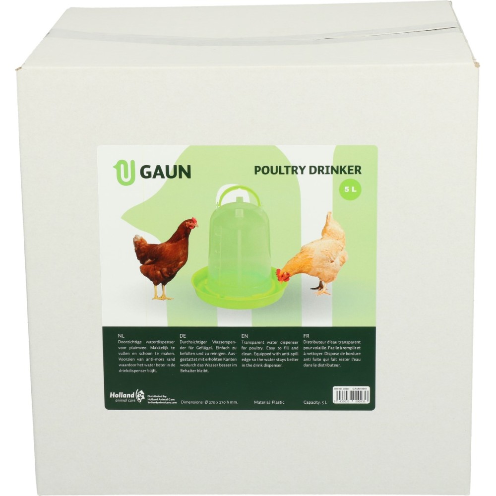 Abreuvoir Volaille Vert Citron 5L - Pratique et Coloré pour Vos Oiseaux