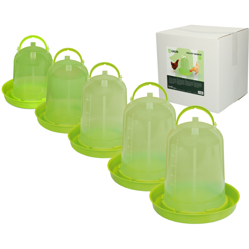 Abreuvoir Volaille Vert Citron 5L - Pratique et Coloré pour Vos Oiseaux