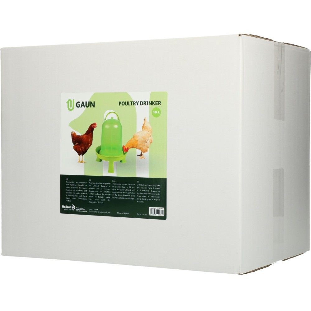 Abreuvoir Poulet Gaun Vert Citron 10L avec Pieds | Spacieux et Coloré