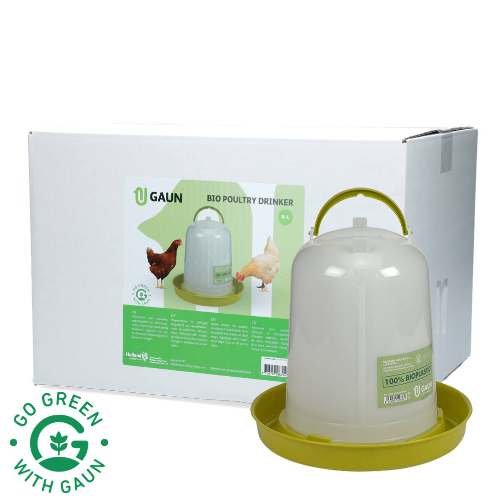 Abreuvoir Volaille Gaun Bio Vert Citron 8 L - Pratique et écologique