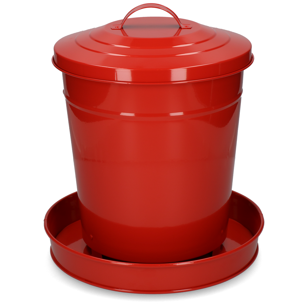 Abreuvoir Poulet Gaun Métal Rouge 6 kg - Hydratez vos poules avec style!