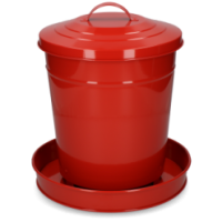 Abreuvoir Poulet Gaun Métal Rouge 6 kg - Hydratez vos poules avec style!