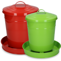 Abreuvoir Poulet Gaun Métal Rouge 6 kg - Hydratez vos poules avec style!