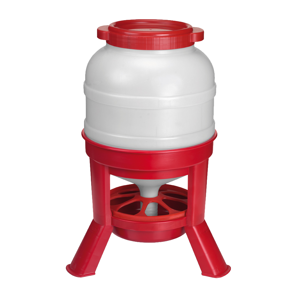 Abreuvoir Poulet Gaun Rouge 30L avec Pieds - Pratique et Coloré