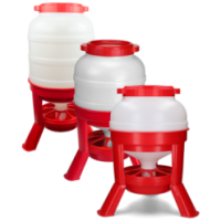 Abreuvoir Poulet Gaun Rouge 30L avec Pieds - Pratique et Coloré