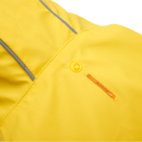Manteau imperméable réfl. à capuche pour chien taille S Jaune/Gris