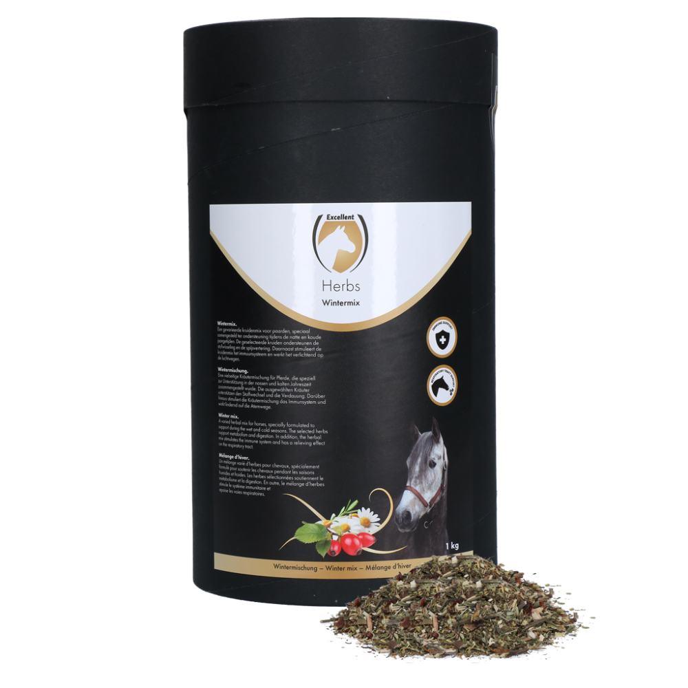 Mélange hivernal d'herbes pour chevaux 1 kg - Naturel et efficace