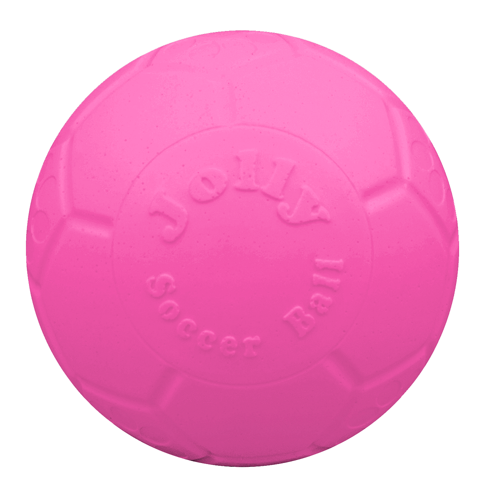 Ballon de football Jolly rose S (15 cm) - Parfait pour le divertissement de votre chien 