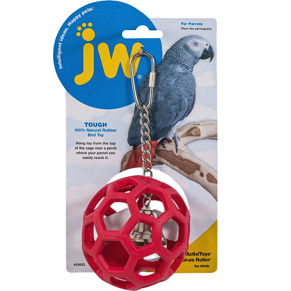 Jouet interactif JW Hol-ee Roller pour Perroquets - Amusement assuré!