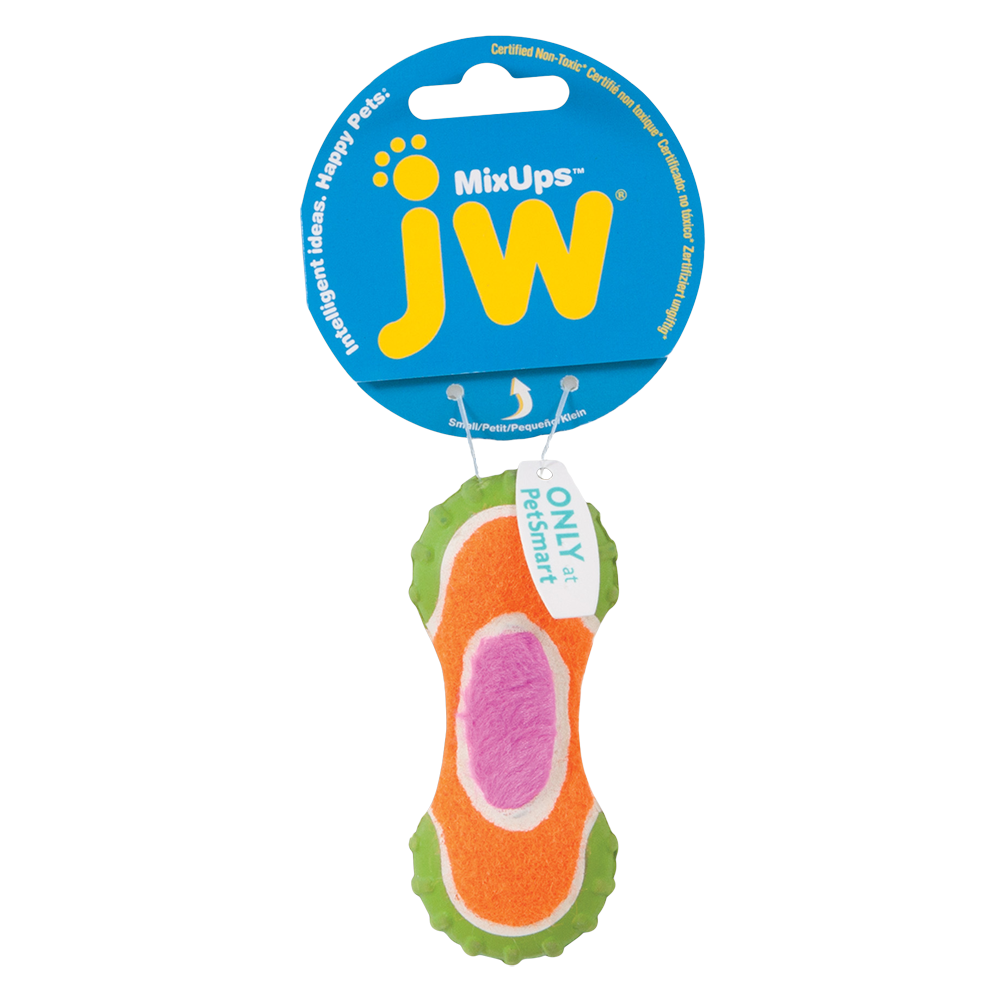 Haltère nervurée pour chien S - Jouet résistant 10 cm