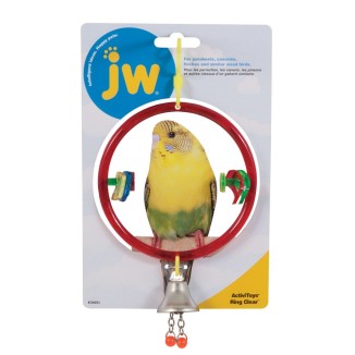 JW Activitoy Anneau Transparent - Jouet pour Oiseau 20.5x13x3 cm