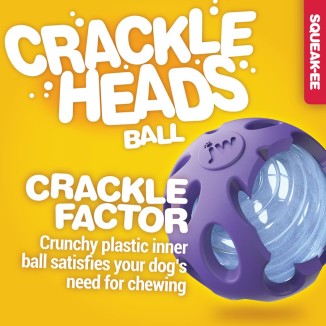 Jouet pour chien JW Balle Crackle Heads L - 10 cm, Amusement garanti!