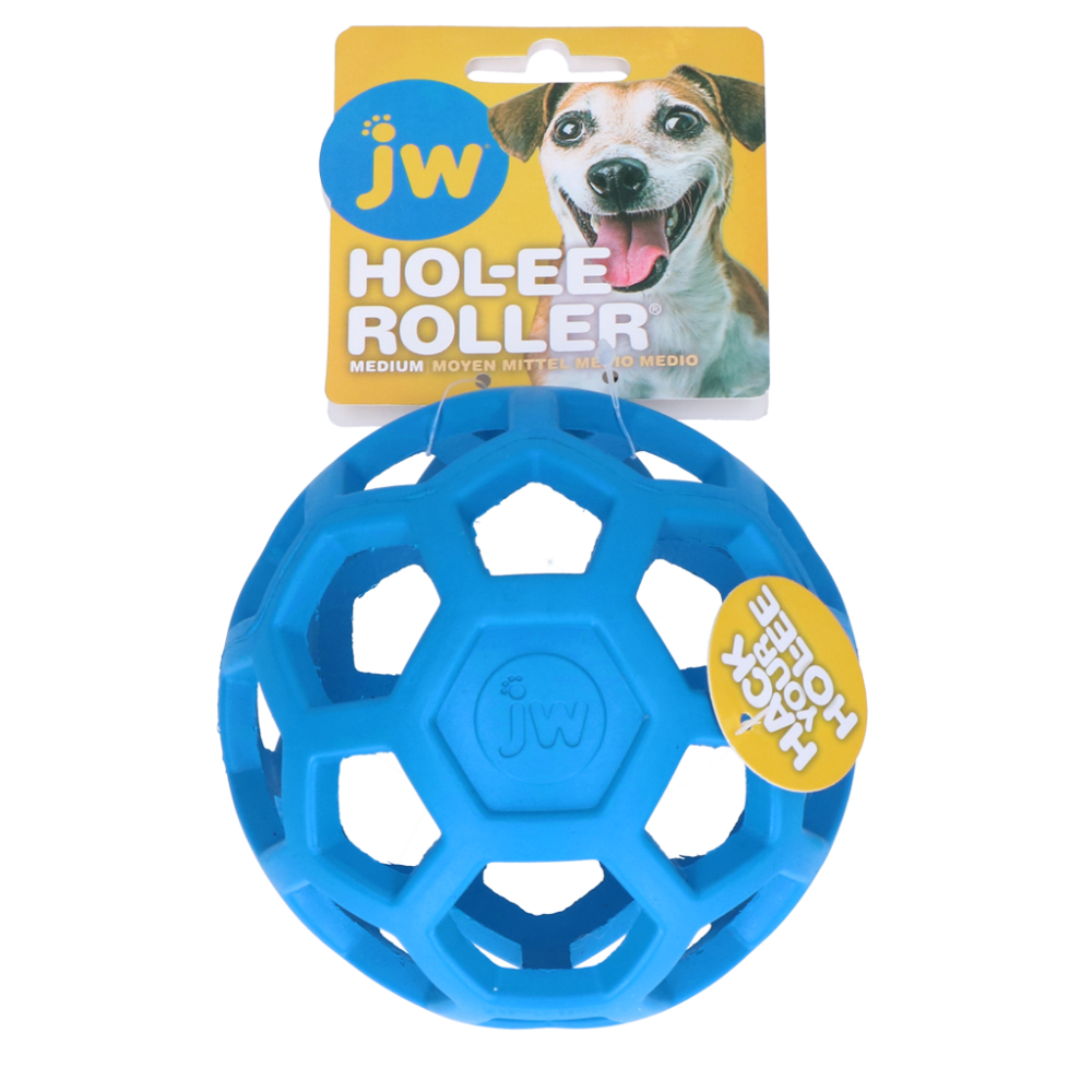 Jouet Chien JW Hol-ee Roller Moyen Bleu - Durable et Amusant