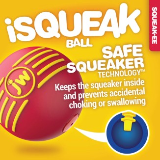 JW iSqueak Ball S - 5 cm : le jouet parfait pour votre chien!